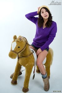 She is Riding horse